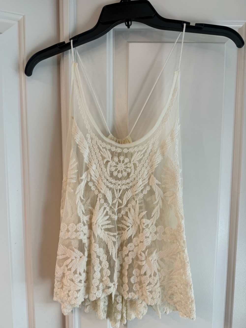 Vintage RAGA LA Lace Embroidered Ivory Camisole